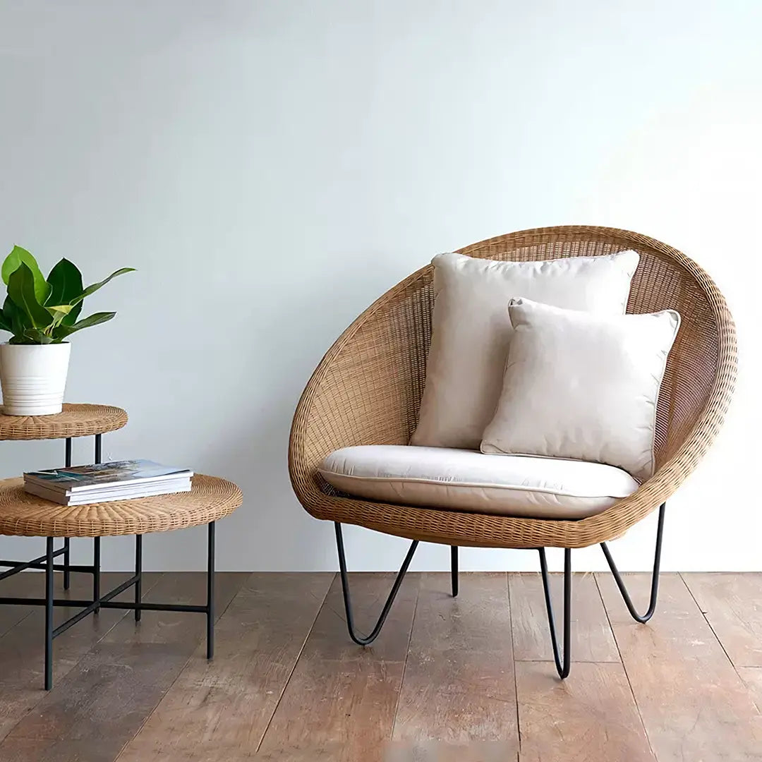Munkhbat Rattan Garden Chair, Outdoor Lounge Chair Luxepalace.co.uk
