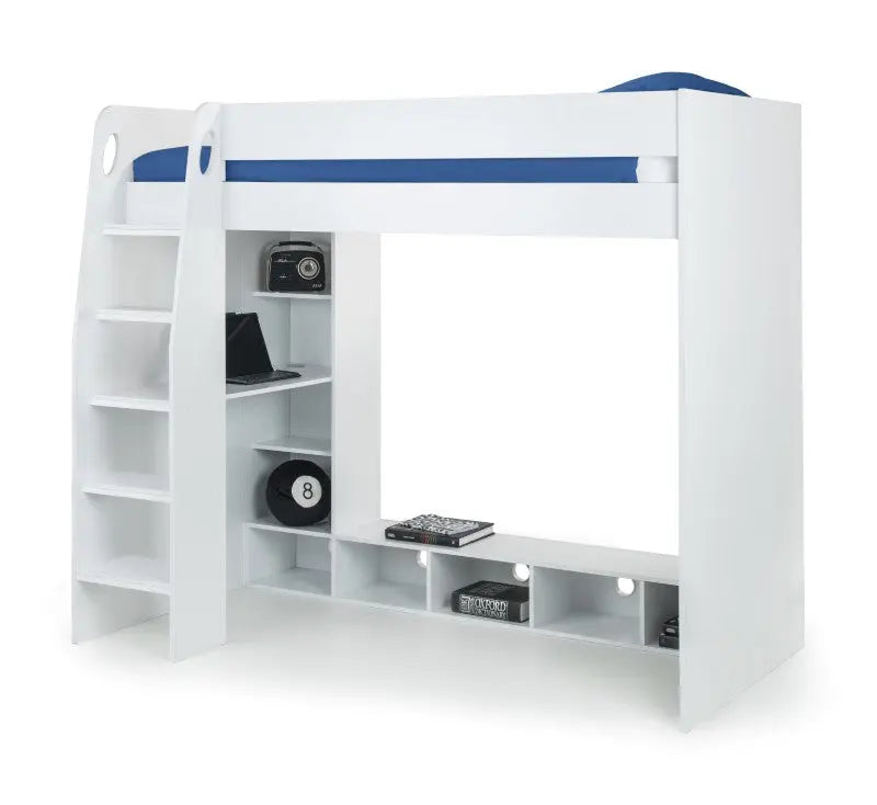 Nebula Gaming Bed With Desk White Luxepalace