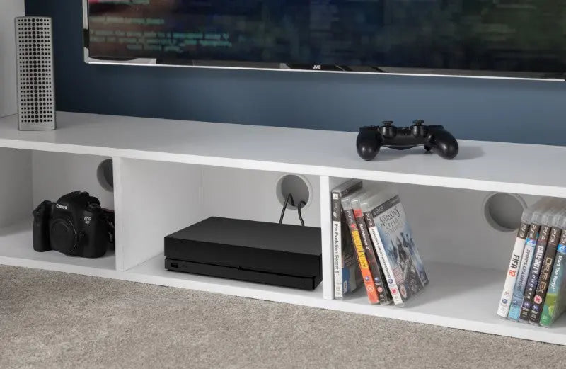 Nebula Gaming Bed With Desk White Luxepalace