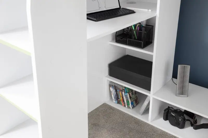 Nebula Gaming Bed With Desk White Luxepalace
