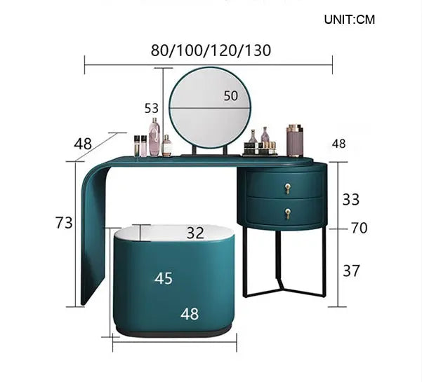 Noorali Dressing Table with Mirror, More Colors Available Luxepalace.co.uk