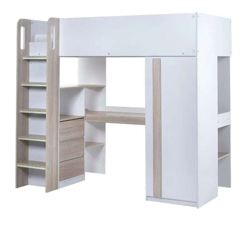 Ocean Highsleeper Pale Wood & White Luxepalace