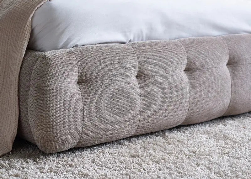 Odette Double Bed 135Cm - Light Taupe Luxepalace