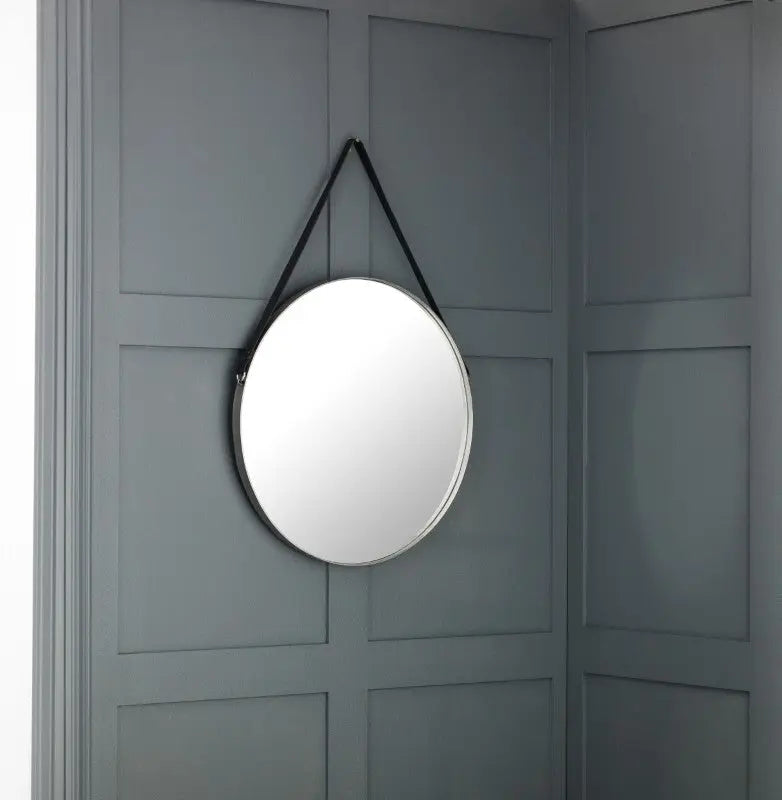 Opera Round Pewter Mirror Luxepalace