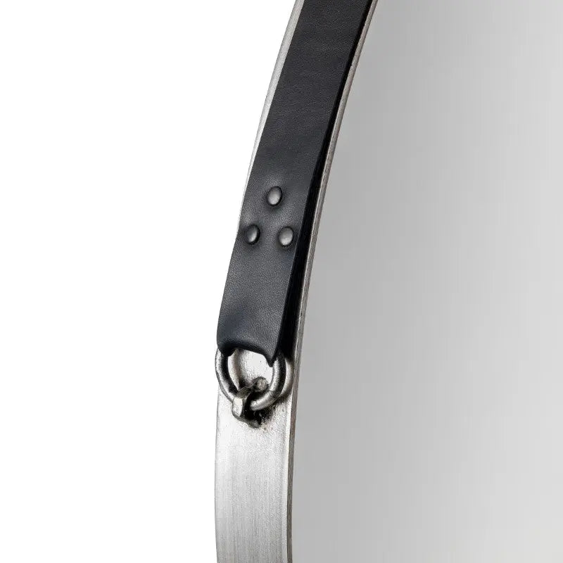 Opera Round Pewter Mirror Luxepalace