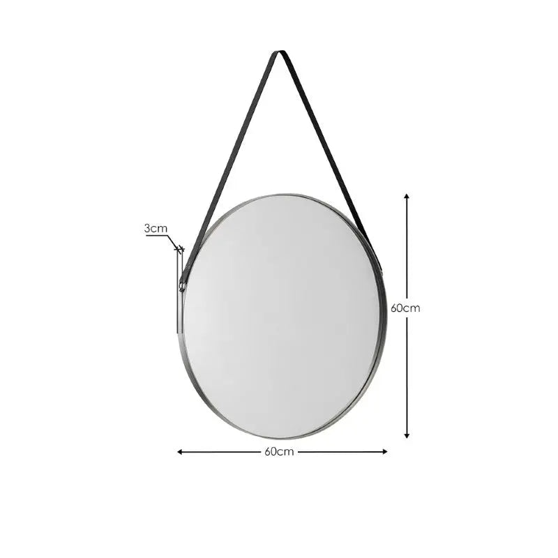 Opera Round Pewter Mirror Luxepalace