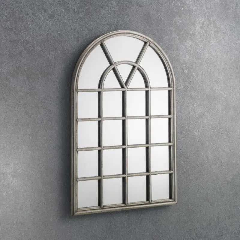 Opus Pewter Window Mirror Luxepalace