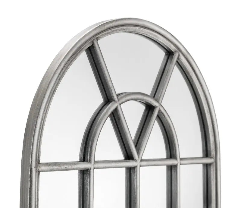 Opus Pewter Window Mirror Luxepalace
