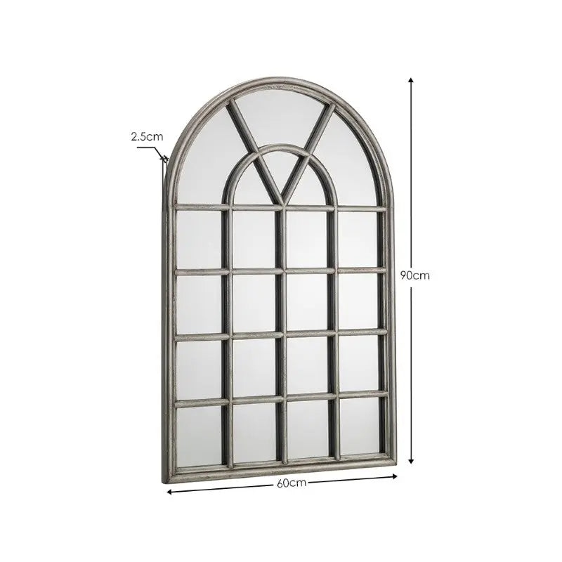 Opus Pewter Window Mirror Luxepalace
