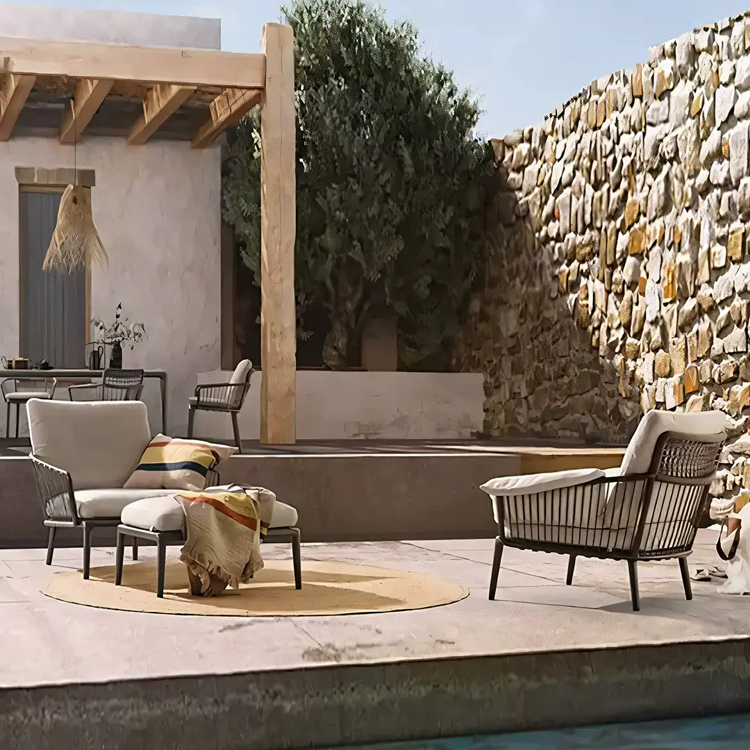 Orpheus Outdoor Lounge Chair Set, Rattan Luxepalace.co.uk