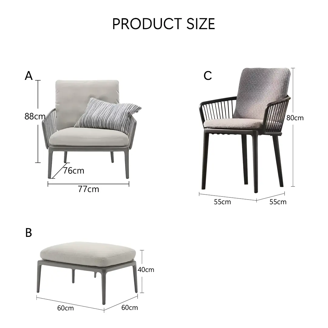 Orpheus Outdoor Lounge Chair Set, Rattan Luxepalace.co.uk
