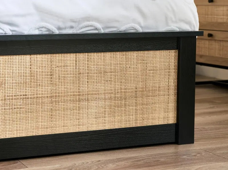 Padstow Ottoman 135Cm Double Bed - Black Luxepalace