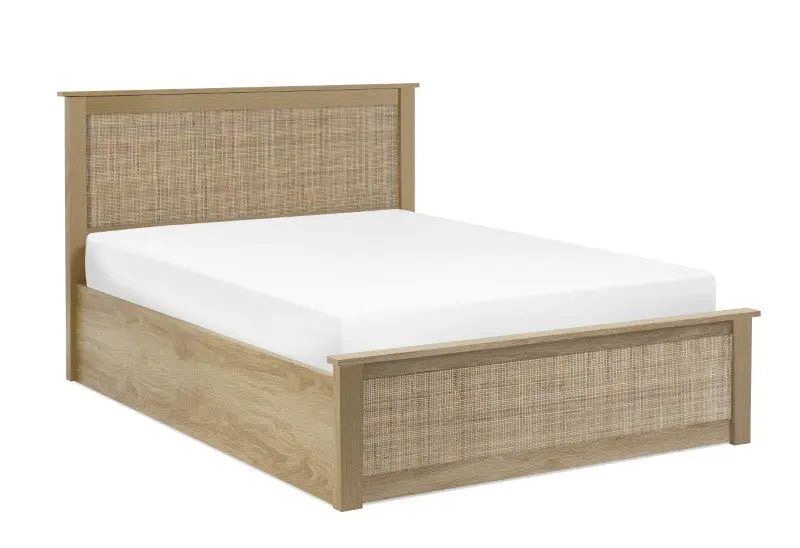 Padstow Ottoman 135Cm Double Bed - Oak Luxepalace