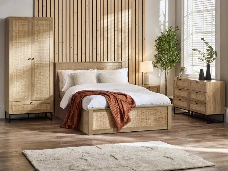 Padstow Ottoman 135Cm Double Bed - Oak Luxepalace