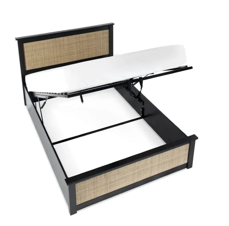 Padstow Ottoman 150Cm King Bed - Black Luxepalace