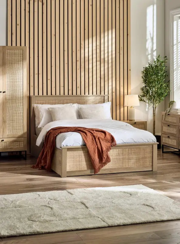 Padstow Ottoman 150Cm King Bed - Oak Luxepalace