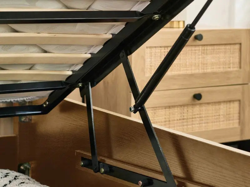 Padstow Ottoman 150Cm King Bed - Oak Luxepalace