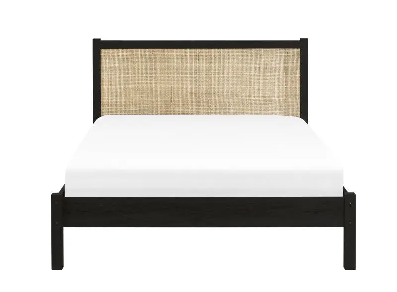 Padstow Rattan 135Cm Double Bed - Black Luxepalace