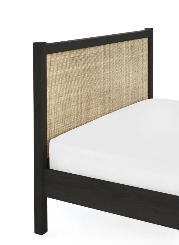 Padstow Rattan 135Cm Double Bed - Black Luxepalace