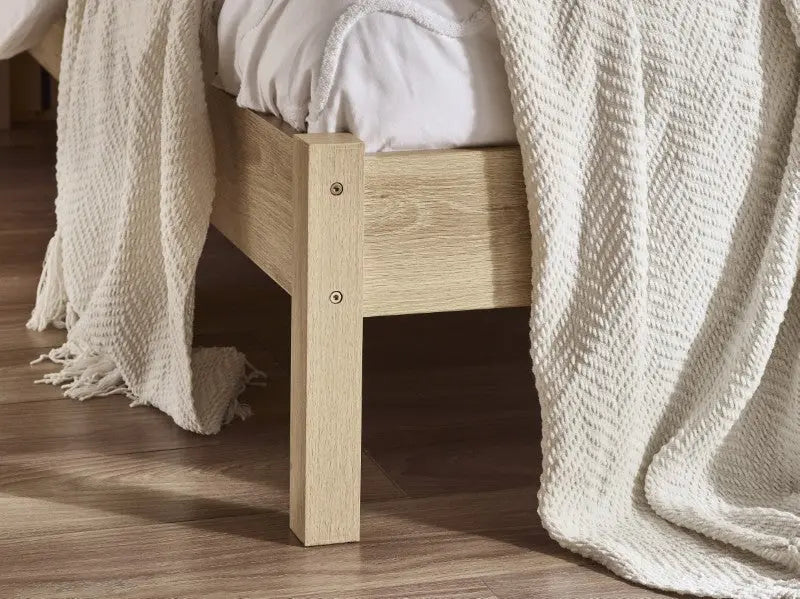 Padstow Rattan 150Cm King Bed - Oak Luxepalace