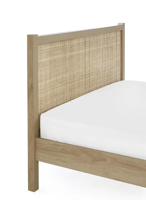 Padstow Rattan 150Cm King Bed - Oak Luxepalace
