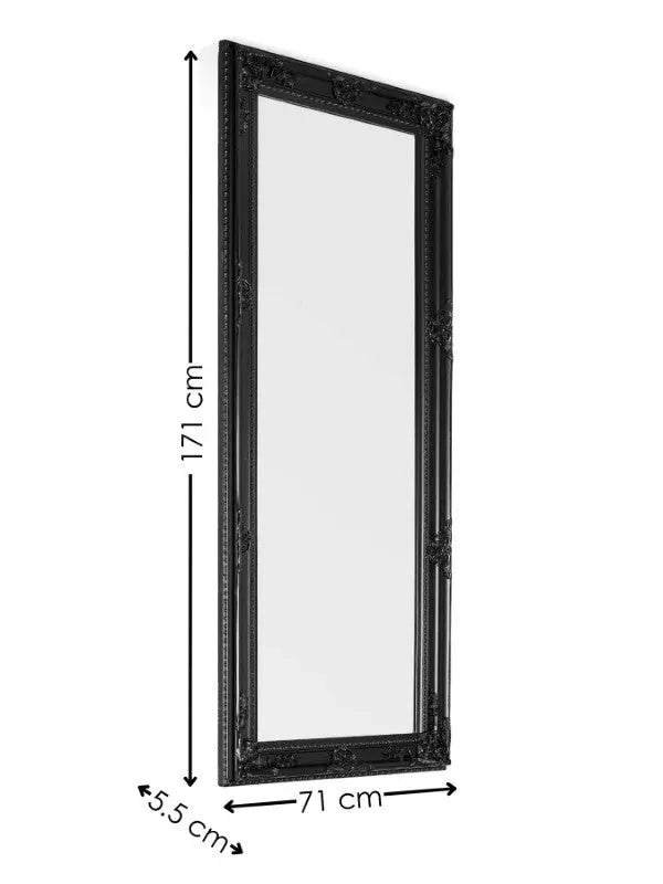 Palais Lean-To Dress Mirror Black Luxepalace