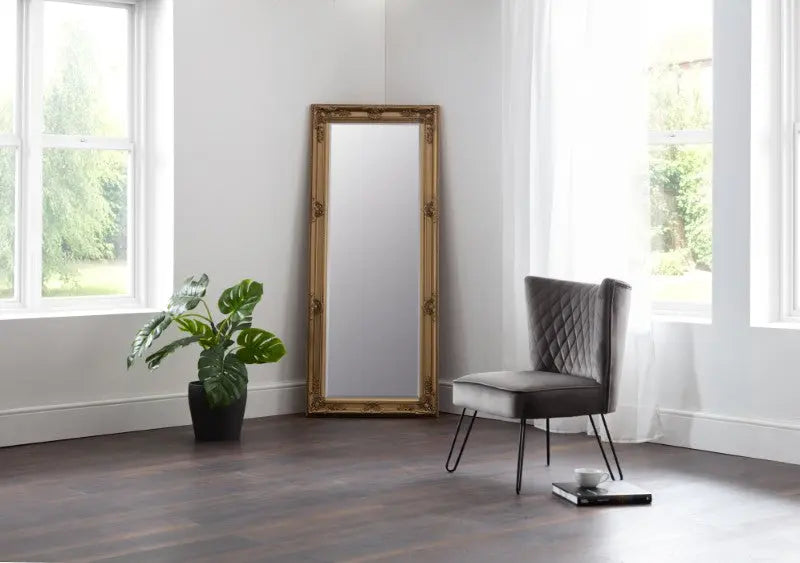 Palais Lean-To Dress Mirror Gold Luxepalace