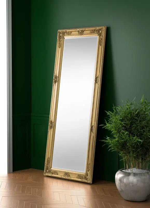 Palais Lean-To Dress Mirror Gold Luxepalace