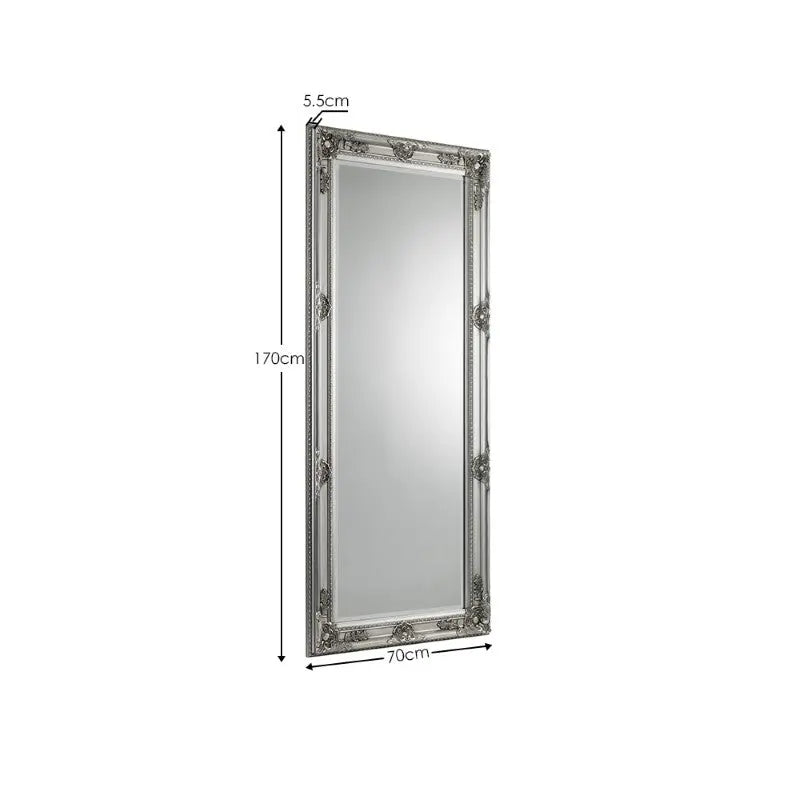 Palais Lean-To Dress Mirror Pewter Luxepalace