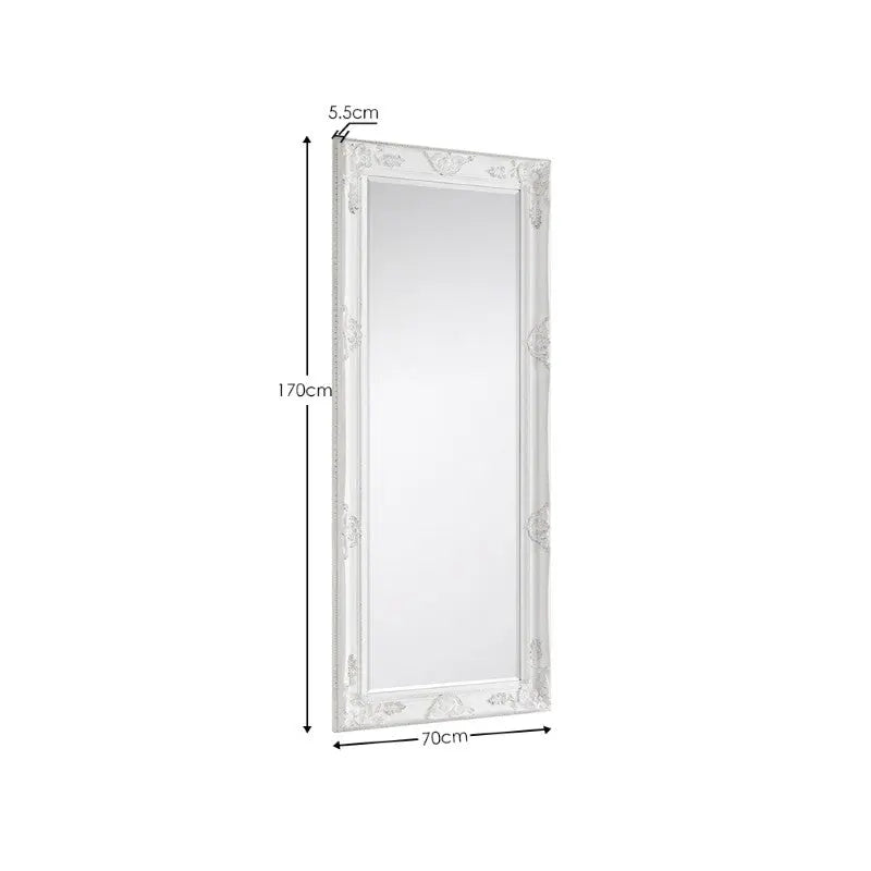 Palais Lean-To Dress Mirror White Luxepalace