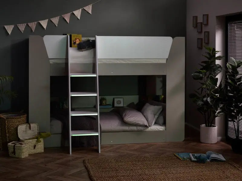 Parsec Bunk Bed Taupe & White Luxepalace