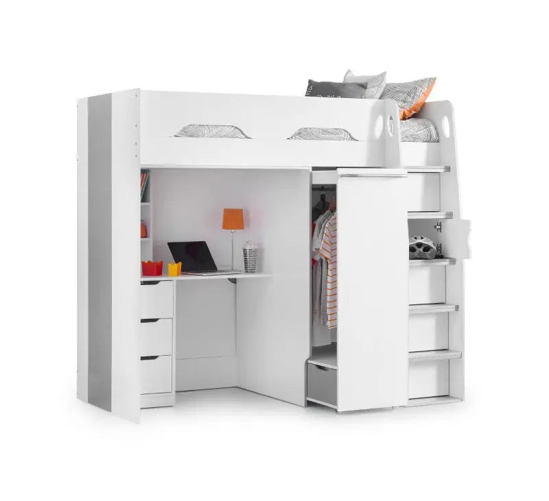 Pegasus Highsleeper White / Silver Luxepalace