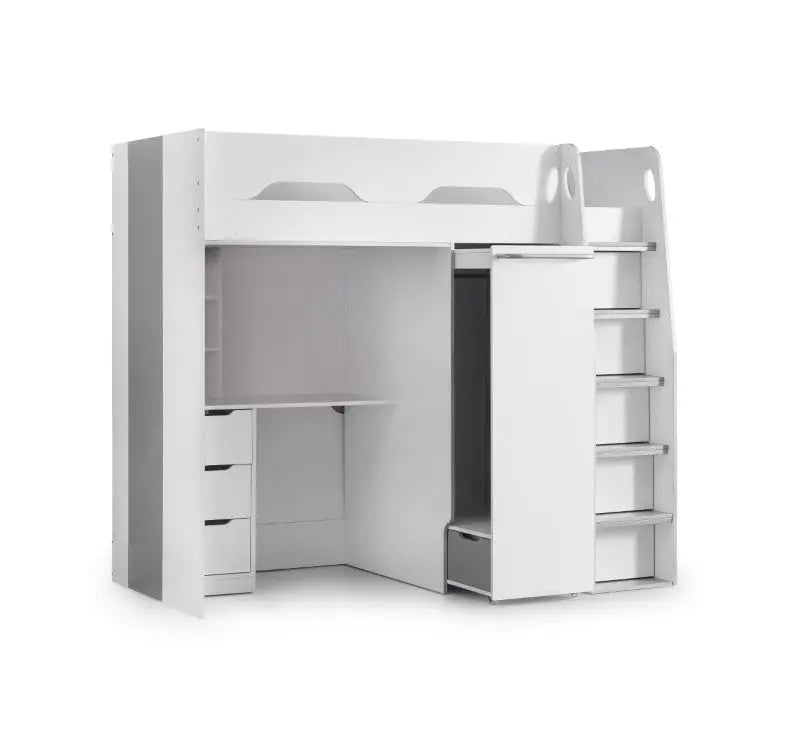 Pegasus Highsleeper White / Silver Luxepalace