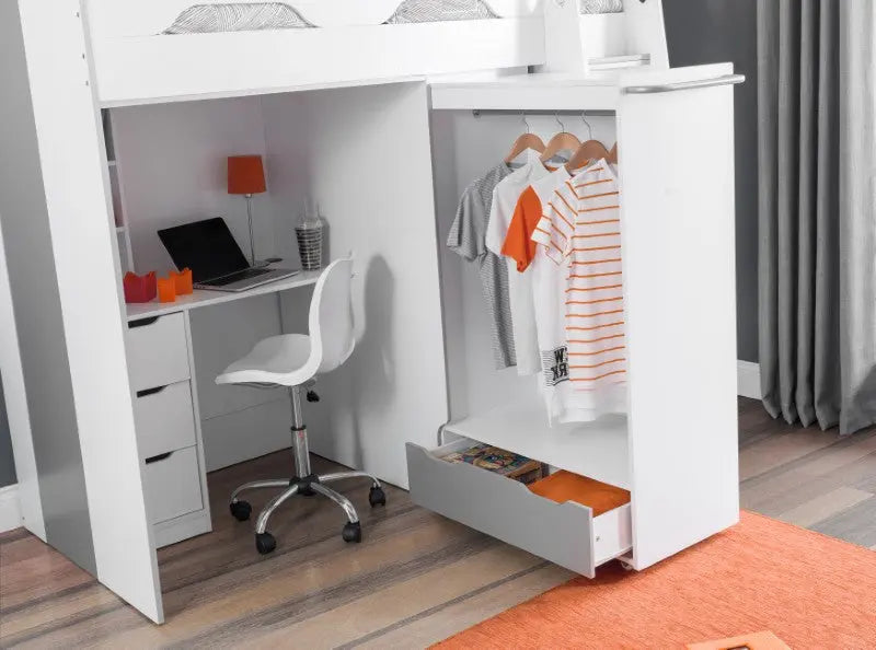 Pegasus Highsleeper White / Silver Luxepalace