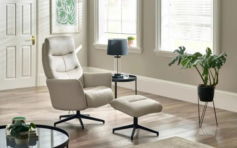 Priya Chair and Stool - Grey Luxepalace