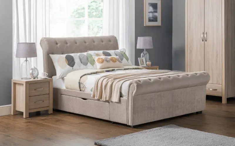 Ravello 2 Drawer Storage 135cm Double Bed Luxepalace