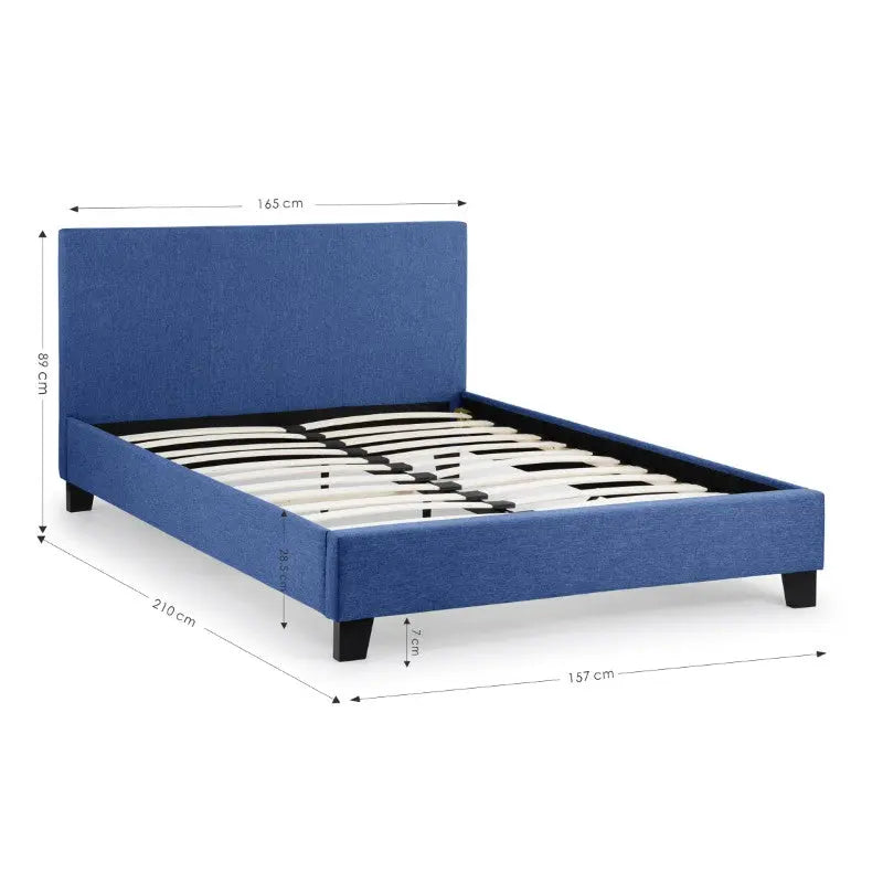 Rialto 150cm King Bed Dark Blue Luxepalace