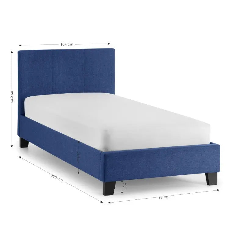 Rialto 90cm Single Bed Dark Blue Luxepalace