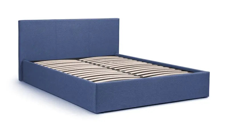 Rialto Ottoman Storage 150cm King Bed Dark Blue Luxepalace