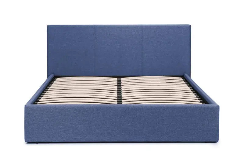 Rialto Ottoman Storage 150cm King Bed Dark Blue Luxepalace