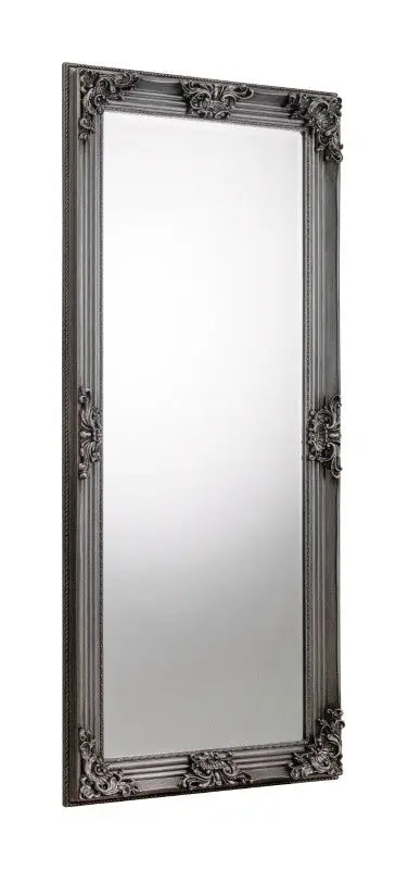 Rococo Pewter Lean-To Dress Mirror Luxepalace