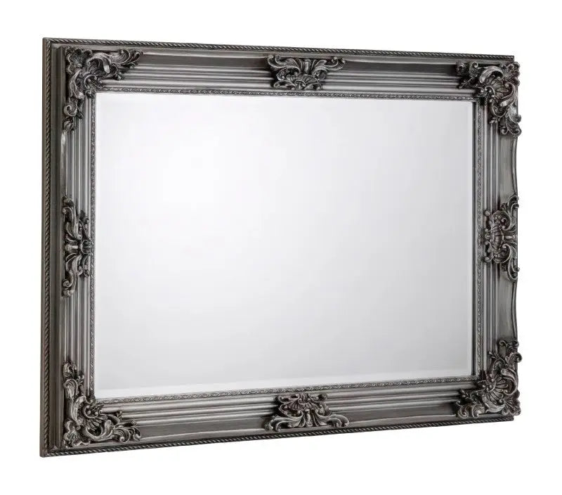 Rococo Pewter Wall Mirror Luxepalace