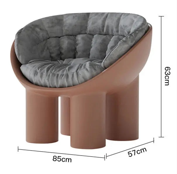 Roly Poly Fiberglass Armchair With Cushion, Grey Luxepalace.co.uk