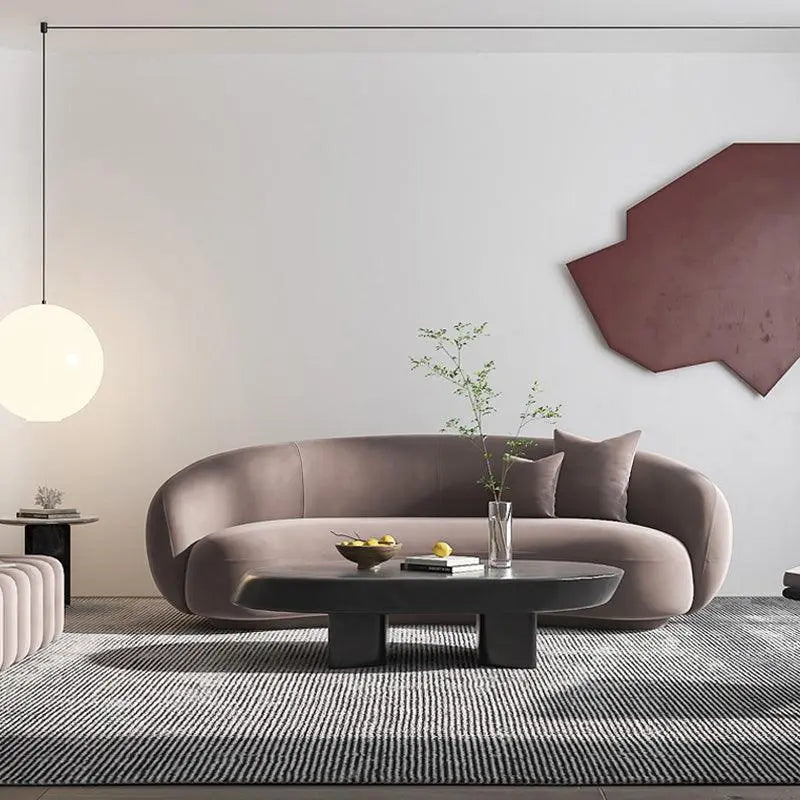 Romelia Three Seater Curved Sofa, Velvet Luxepalace.co.uk