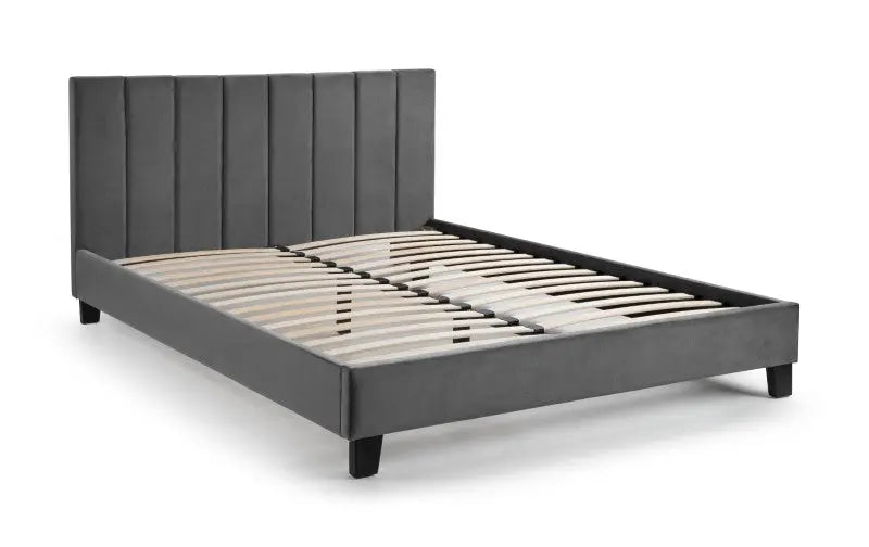 Rosa 150cm King Bed Grey Luxepalace