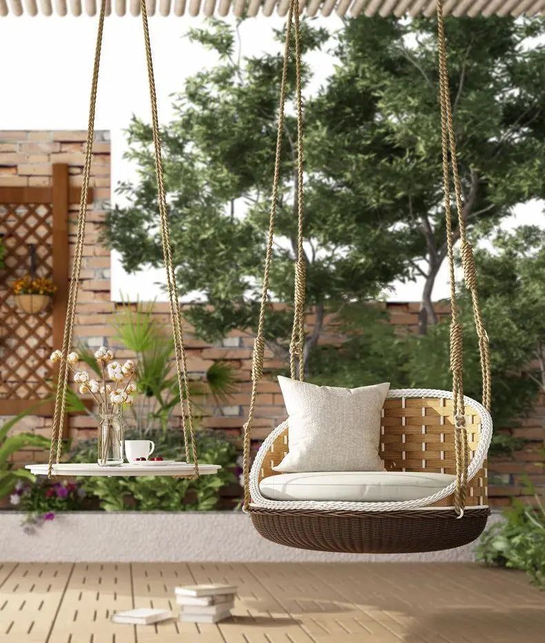 SU121 Swing Hanging Armchair, Outdoor Furniture, Rattan Luxepalace.co.uk