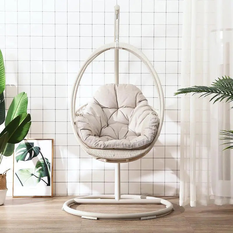 SU1240 Hammock Swing Chair, Indoor/ Outdoor Furniture, White Rattan Luxepalace.co.uk
