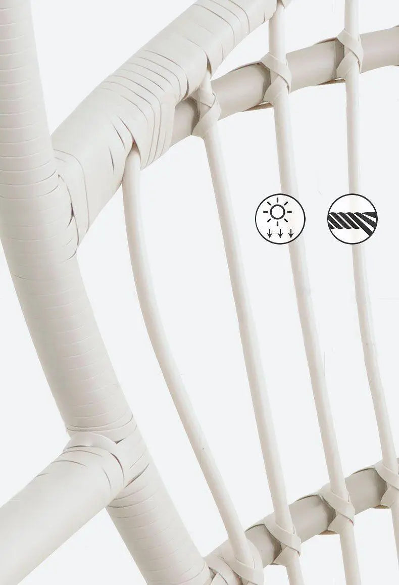 SU1240 Hammock Swing Chair, Indoor/ Outdoor Furniture, White Rattan Luxepalace.co.uk