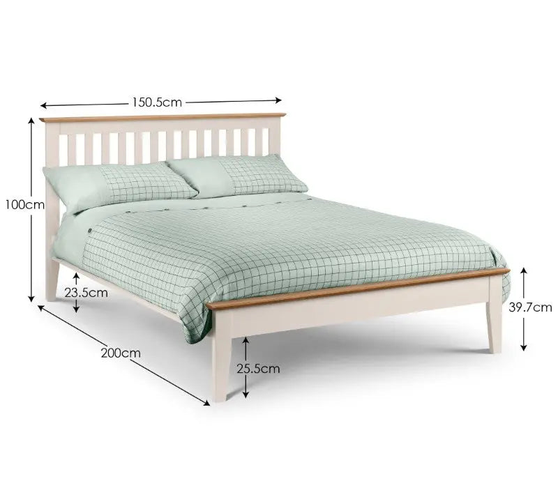 Salerno 135cm Double Bed - Two Tone Luxepalace