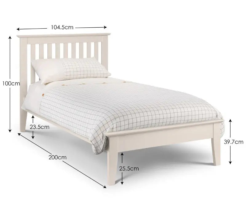 Salerno 90cm Single Bed - Ivory Luxepalace